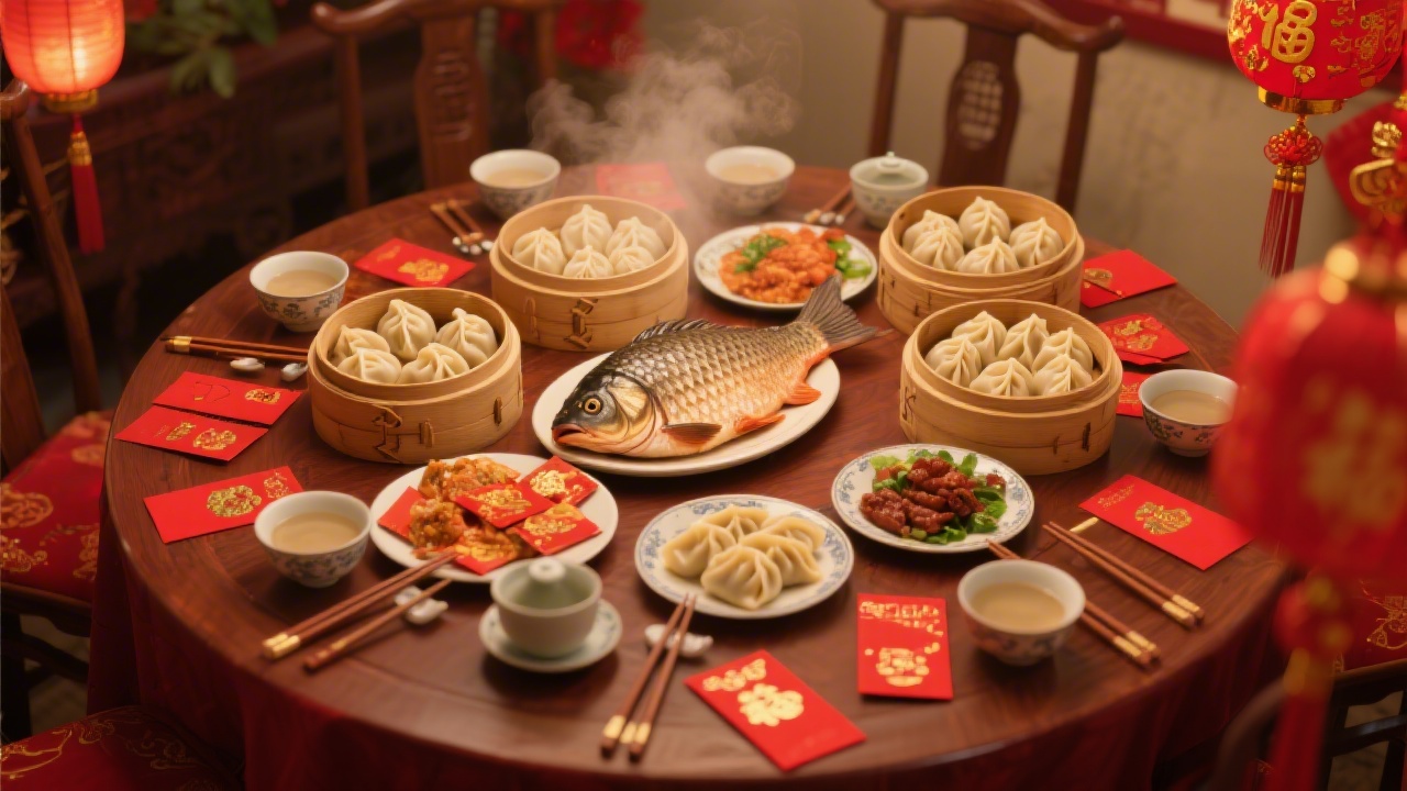 Repas du reveillon et traditions du Nouvel An